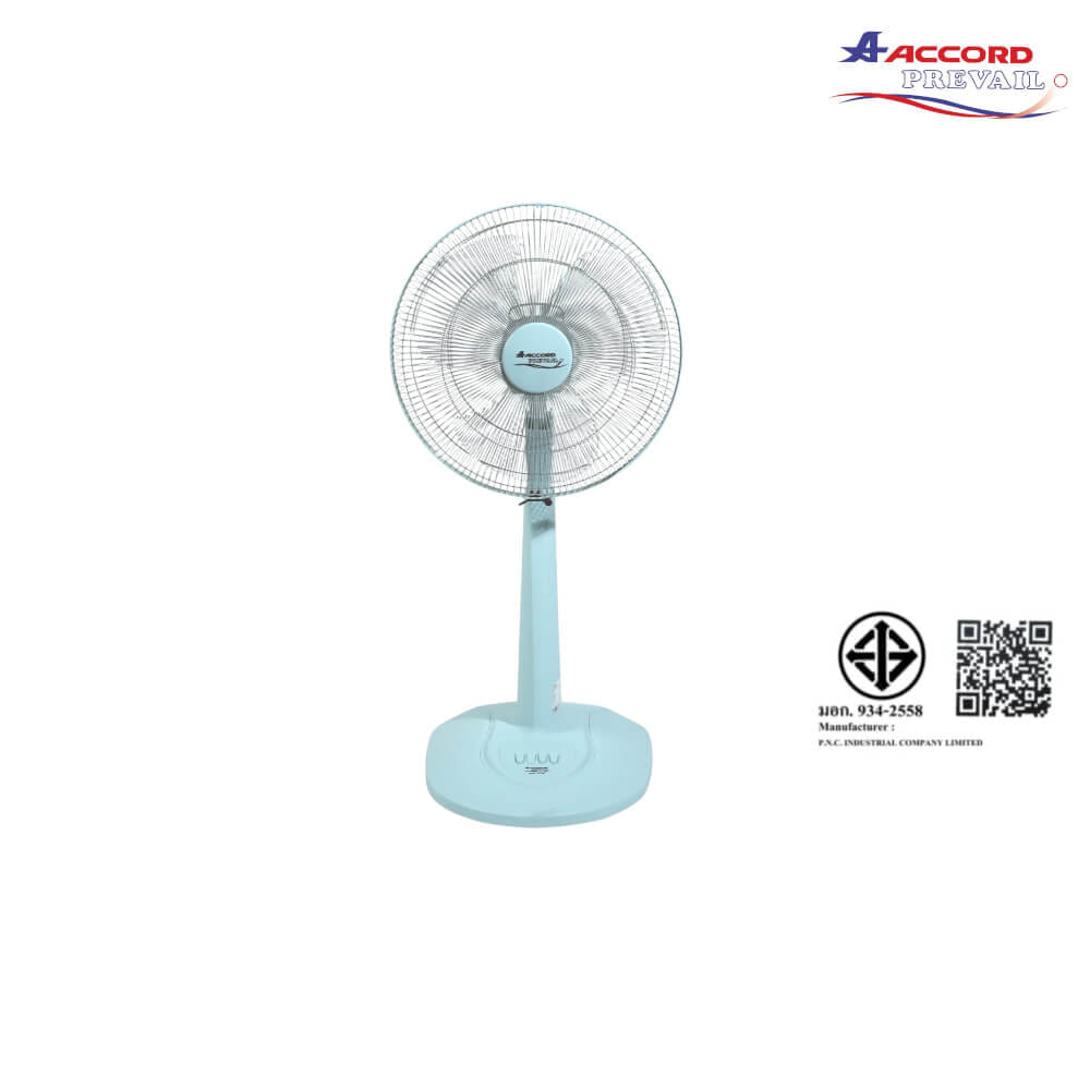 พัดลมตั้งโต๊ะ ACCORD PREVAIL AC-1664 สีฟ้า